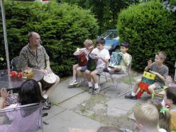 campers made drums drum circle